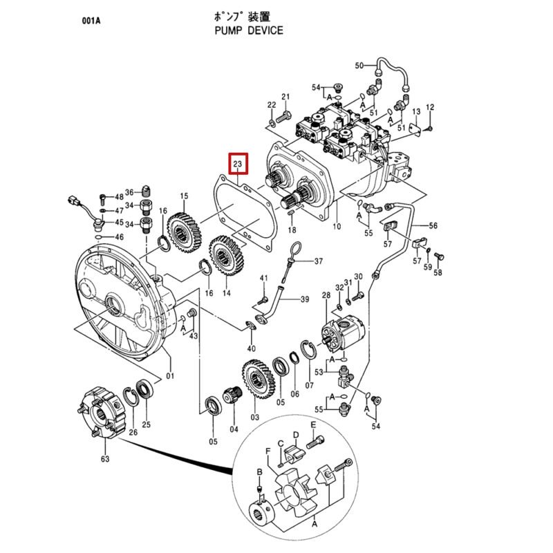 Hydraulic Pump and Track Adjuster Spare Parts Fit John Deere 200LC Hitachi EX220-5