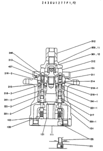 SK200 3 2436U1277S211 2436U1277S212 Joystick Pusher Diagram 1