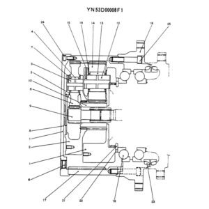 SK200 6E YN53D00008S023 Floating Seal Diagram