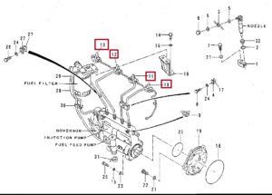 CAT311 5I 7873 5I 7874 5I 7875 Fuel Injection Pipe Diagram 2