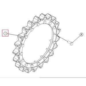 CAT320B 320C 320D 8E 9805 Sprocket Diagram