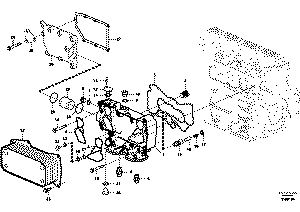 EC210B EC210C ECR235C EW145B EW210C VOE21099784 Oil Cooler Diagram