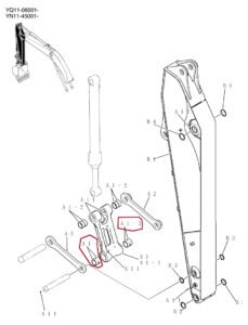 SK200 8 SK210 8 LC12B01499P1 Arm Bushing Diagram
