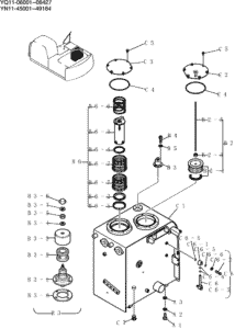 SK200 8 SK210LC 8 SK200 6ES YN52V01011P1 YN52V01021P1 Hydraulic Filter Element Diagram