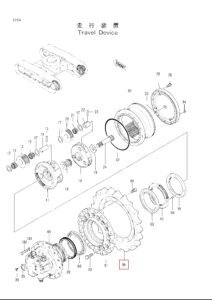 ZX120 3 1010325 Sprocket Gear Diagram