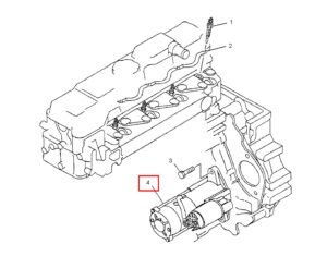 CAT308 4M40 185 9157 Starter Motor Diagram