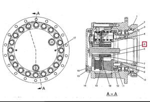 CAT325B 110 7049 Sun Gear Shaft Diagram