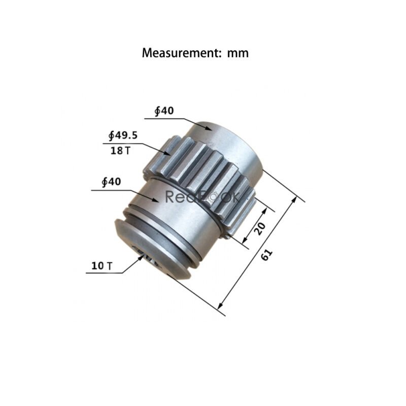Hydraulic Gear Pump Pilot Pump Gear Shaft 3055594 Fit Excavator Hitachi EX100-3 EX100-5 EX120-3 EX120-5 EX130UR EX130US EX200-3 EX200-5 EX220-5 ZX200  ZX210 ZX225US ZX230