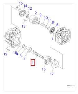 PC200 8 708 2L 32170 Rear Shaft Diagram