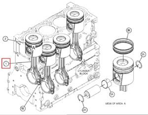 CAT 312D2 C4.4 359 0719 Connecting Rod Diagram
