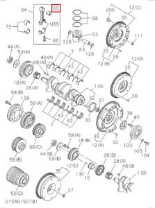 EX200 5 6BG1 1122301292 Con Rod Assy diagram