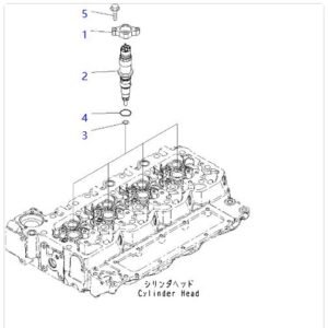 6754 11 3010 PC200 210 220 6D107E Injector Diagram