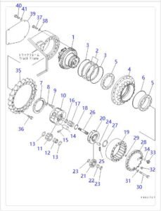 PC200 6 PC200 7 20Y 27D 2000 708 8F 31570 708 8F 00111 Final Drive Diagram