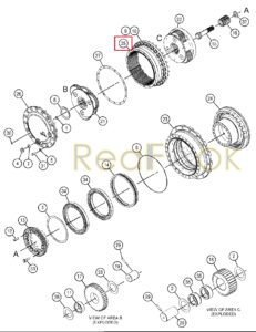 CAT320D 320D2 457 7977 Gear Ring Diagram
