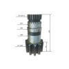Swing Pinion Shaft RD411-17130 Fit Excavator Kubota KX161-3 KX161-3S KX161-3ST KX161-3SCA U45-3 U48-4