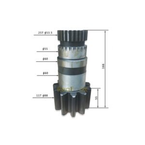 Swing Pinion Shaft RD411-17130 Fit Excavator Kubota KX161-3 KX161-3S KX161-3ST KX161-3SCA U45-3 U48-4