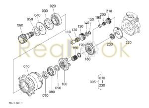 KX161 3S Swing Reduction Assy