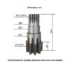 Swing Reduction Pinion Shaft RC411-17130 RC411-17133  Fit Excavator Kubota U35S U35-3 U35-4 KX033-4 KX040-4 KX91-3 KX121-3