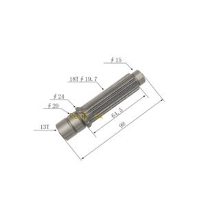 U25-3 RB40178330 Travel Motor Shaft 1 Final Drive Travel Motor Shaft RB40178330 Fit Excavator Kubota U25-3S U27-4 U25S U27-4 CA