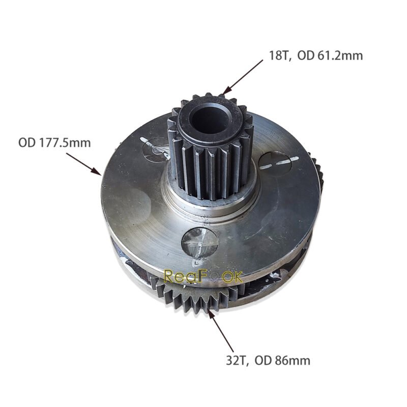 DD110 59728741 Planet Carrier 2 Torque Hub Planet Carrier Assembly with Sun Gear 59728741 58806183 59367581 Fit Ingersoll Rand Roller DD110 DD110HF