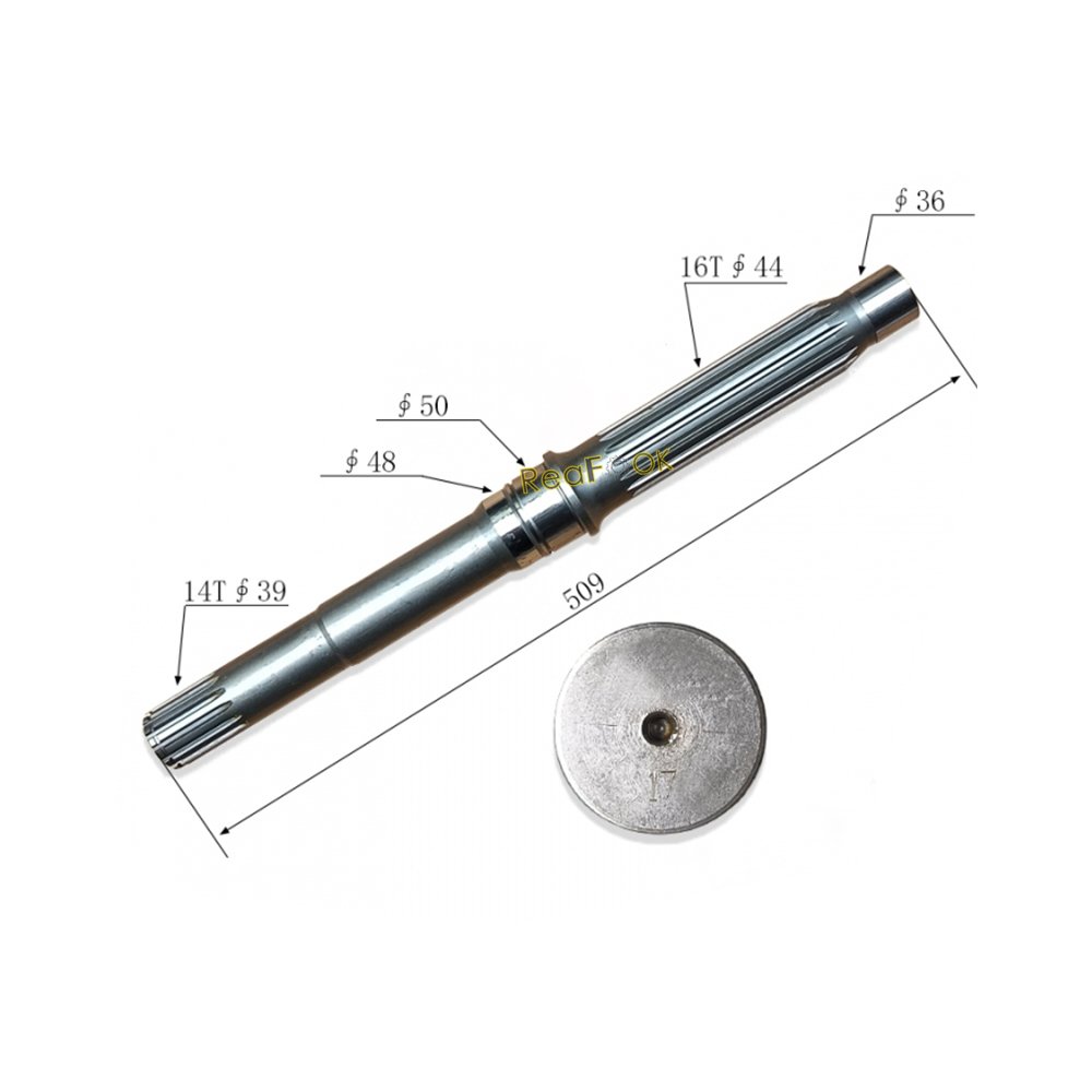 Final Drive Travel Motor Shaft VOE 14565331 Fit Excavator Volvo EC240C EC290B EC290C EC300D EC300E EC330B EC330C EC340D EC350D EC350E EC360C EC360CHR EC380D EC380DHR EC380E EC305C
