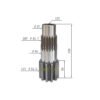 172456-77170 Pinion Shaft 3 Swing Reduction 172456-77170 Pinion Shaft Gear Fit Excavator Yanmar VIO17 VIO20-2 VIO20-3