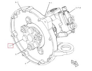 CAT305.5 390 8885 Piston Pump Coupling Diagram