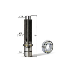 Final Drive Travel Motor Shaft 172183-73670 with Ball Bearing 24101-060044 Fit Excavator Yanmar VIO20-2 VIO20-3 VIO27-3 VIO27-5B VIO27-6