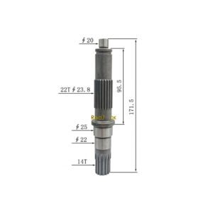 172479-73500 Travel Motor Shaft 1 Final Drive Travel Motor Shaft 172479-73500 Fit Excavator Yanmar ViO75 ViO75-A ViO75-B ViO75-C