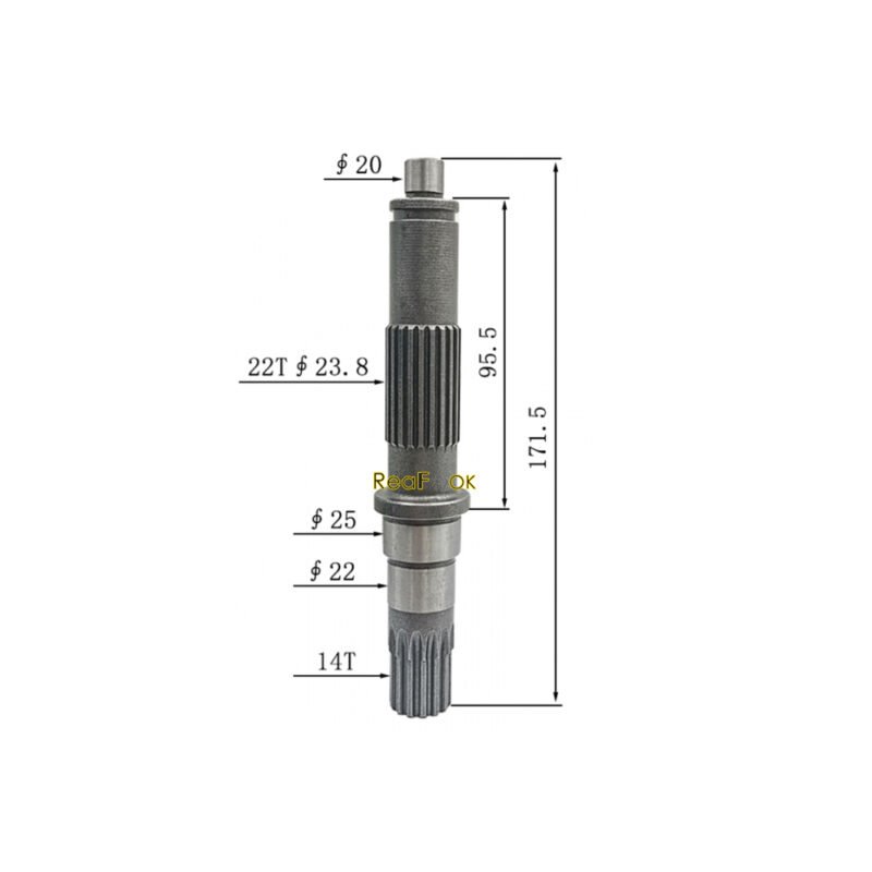 Final Drive Travel Motor Shaft 172479-73500 Fit Excavator Yanmar ViO75 ViO75-A ViO75-B ViO75-C