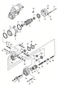 Bobcat 6670727 328 329 331 334 335 341 S100 Starter Diagram