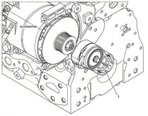 CAT 320GC 320D2GC 369 1255 261 0376 Alternator Belt Tensioner Diagram