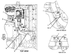 CAT 336E 340F D7E 339 6858 Air Hose Diagram