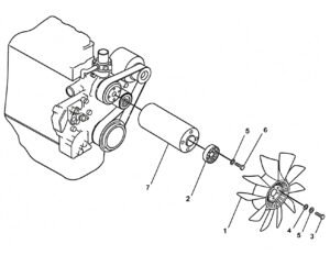 CAT312D 135 2407 12Blades Fan Diagram
