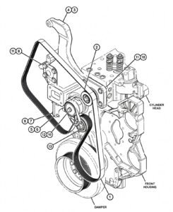 CAT330C 336D 336D2 190 0643 AC Belt Tensioner Diagram