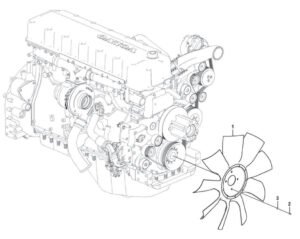 EC240B EC290B VOE14598161 D7D Cooling Fan Diagram