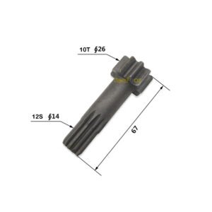 Final Drive Sun Gear Shaft 10T 12S Fit Excavator Komatsu PC20MR-2 PC20MR-3