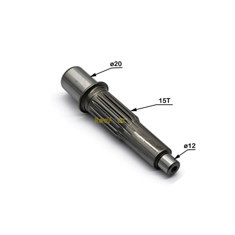 Final Drive Travel Motor Shaft 12T 15T Fit Excavator Komatsu PC20MR-2 PC20MR-3, Kipor KDG15