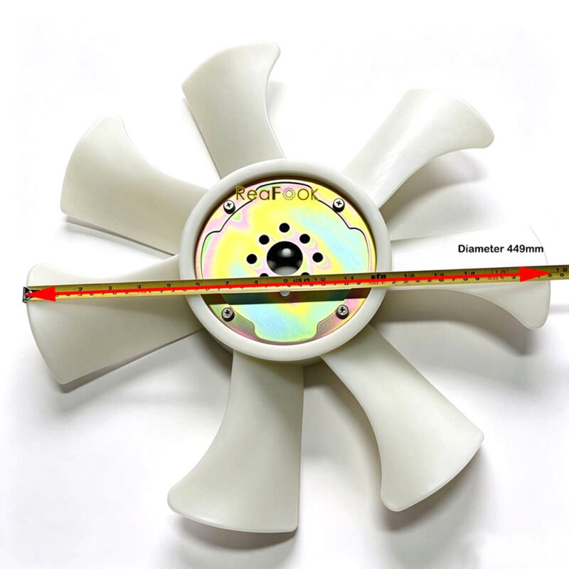 Engine 4JG1 Cooling Fan 7 Blades Fit Excavator Kobelco SK75SR SK75UR-3
